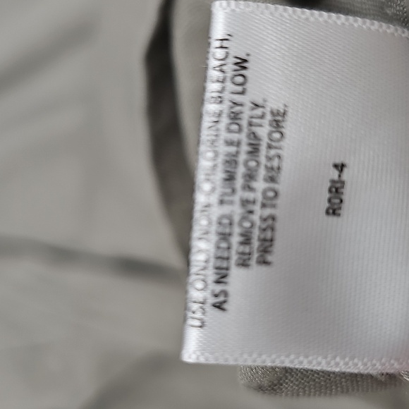 Eileen Fisher Linen Stone Color Slim Trousers with Tie Waist Sz Medium - Picture 7 of 10